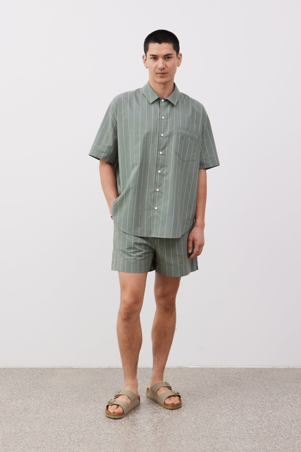 John striped shorts