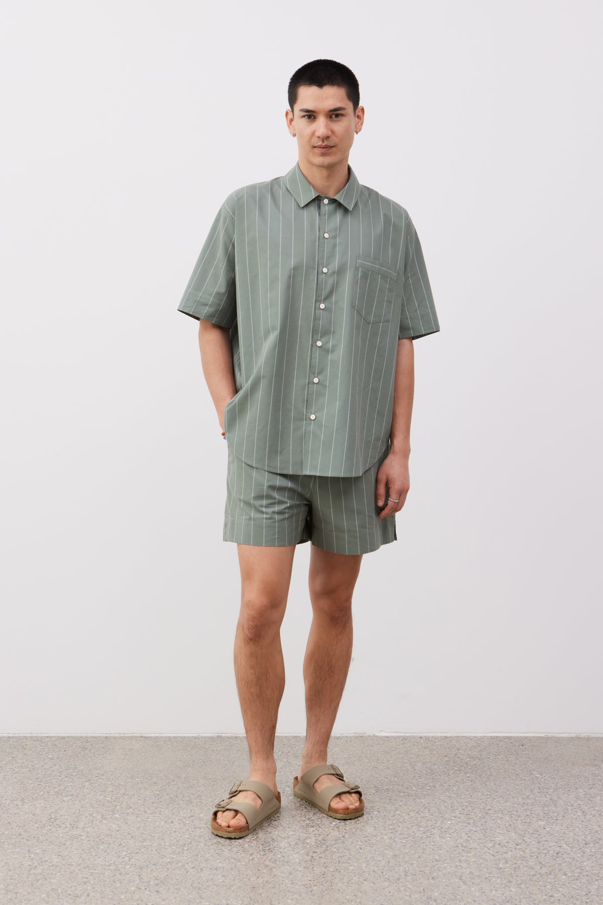 John striped shorts
