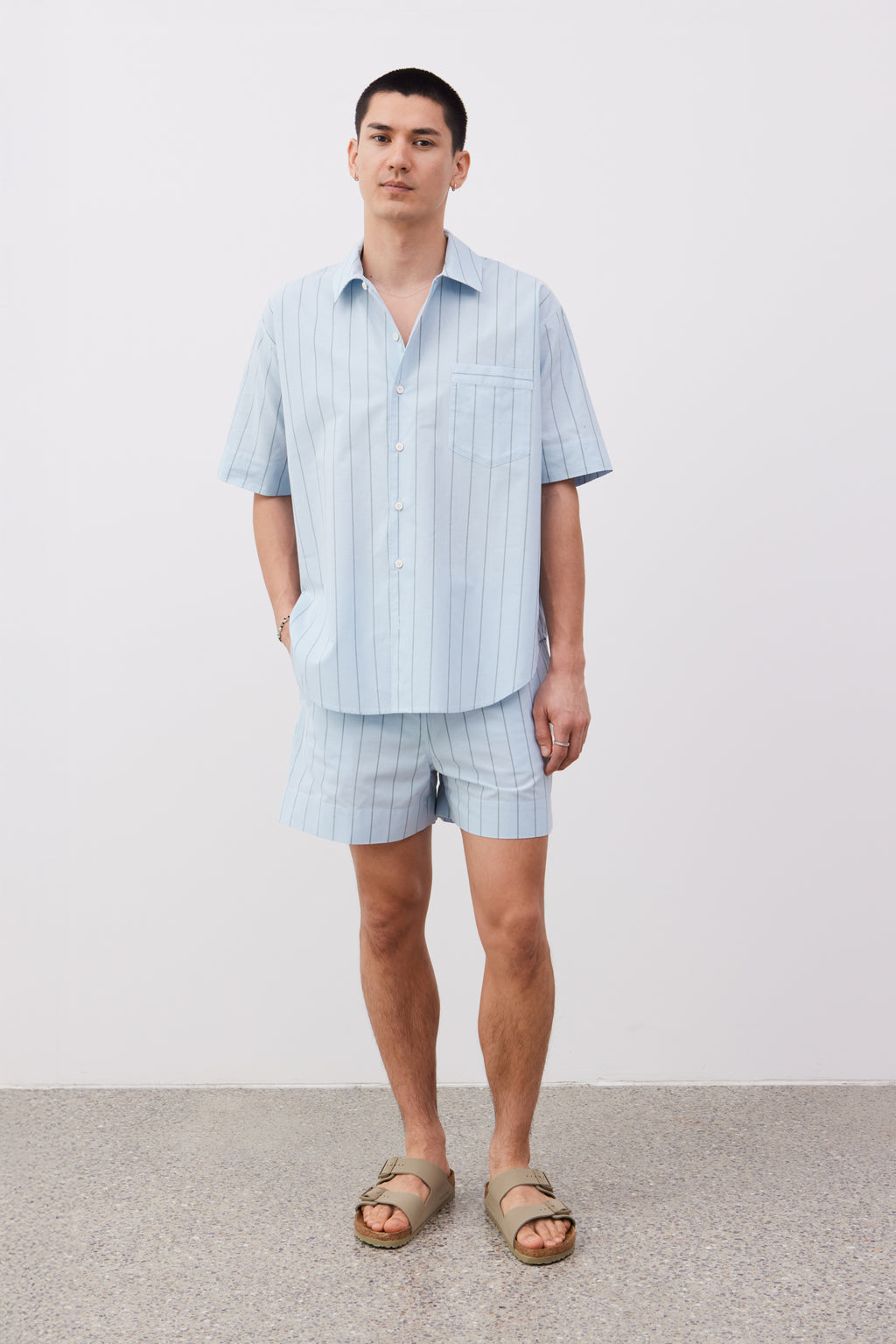 John striped shorts