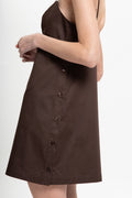 Lina Dress in Smoky Quartz by Laete