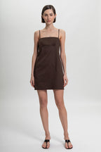 Lina Dress in Smoky Quartz by Laete