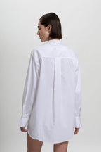 Aura Oversized Shirt in White Agate by Laete