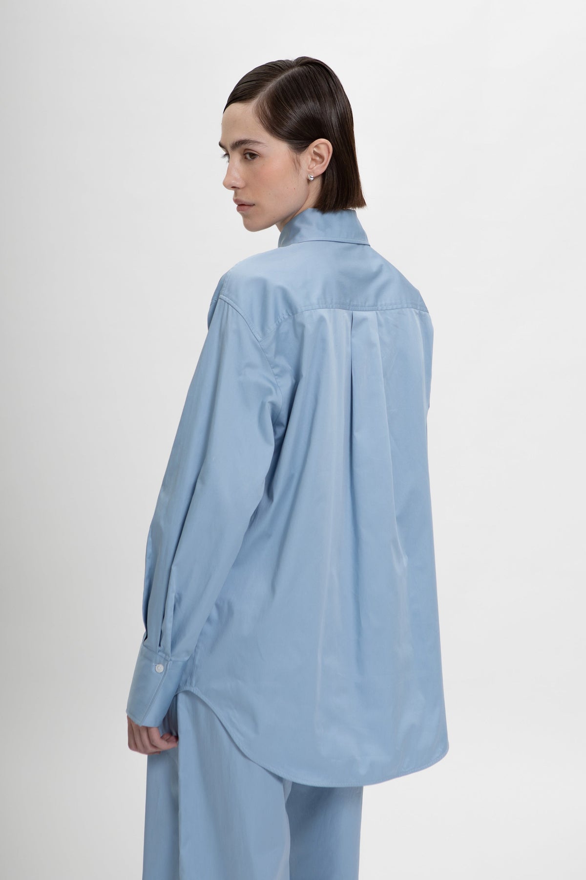 Aura Oversized Shirt in Blue Calcite by Laete