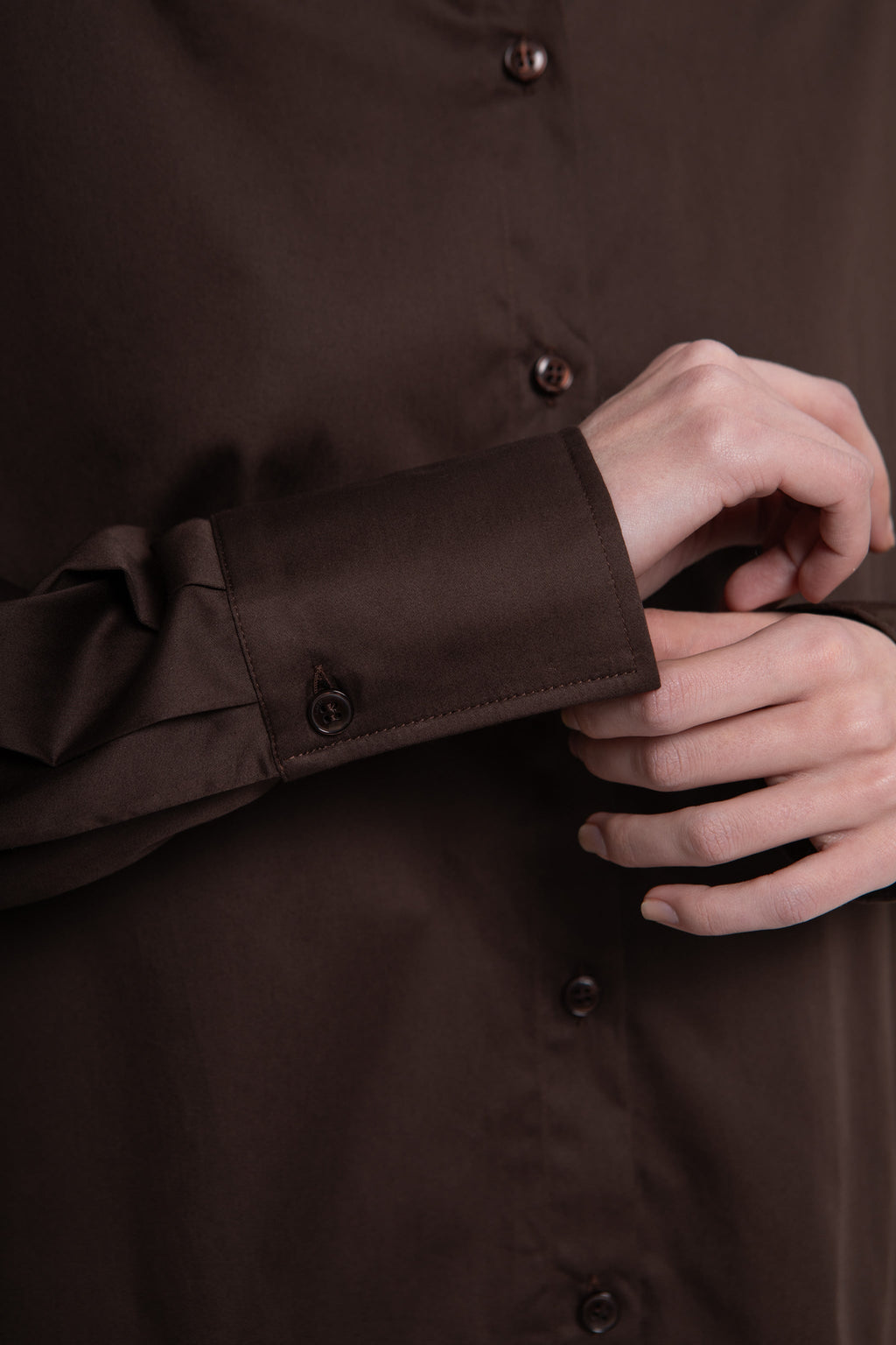 Aura Oversized Shirt in Smoky Quartz by Laete