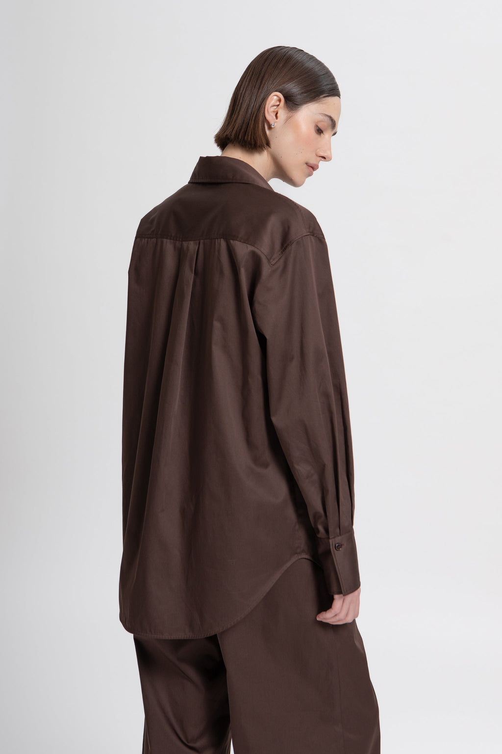 Aura Oversized Shirt in Smoky Quartz by Laete