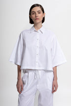 Prism Boxy Shirt in White Agate by Laete