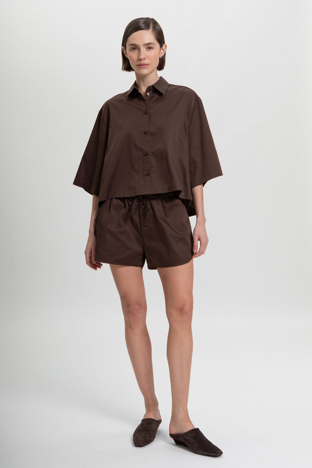 Prism Boxy Shirt in Smoky Quartz by Laete