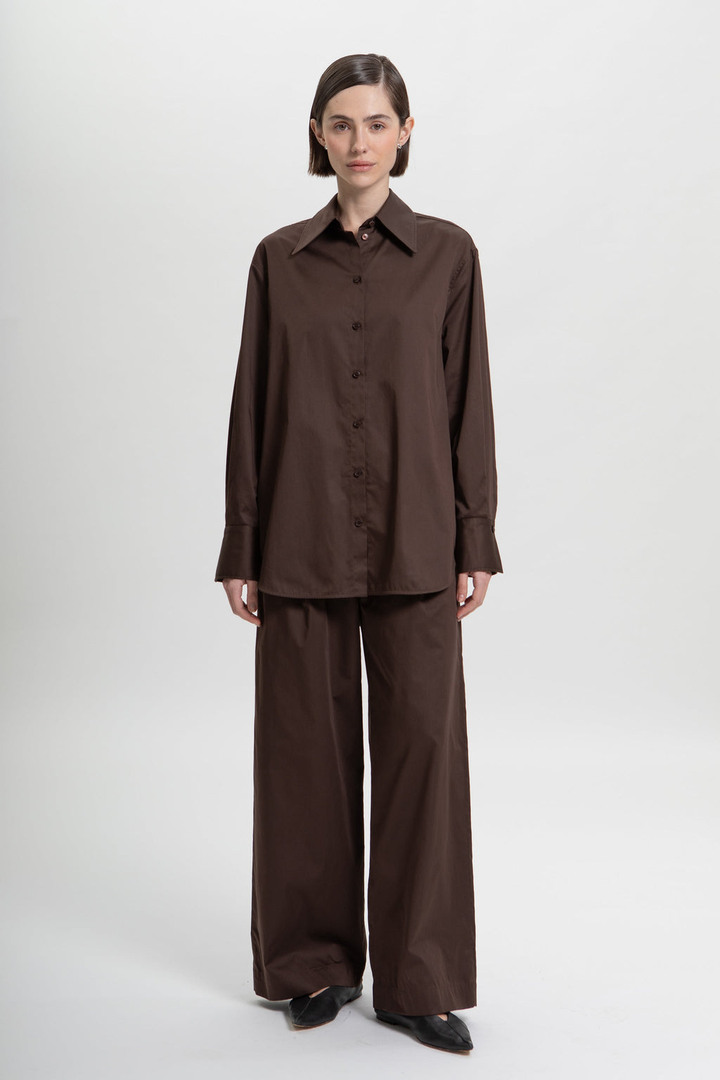 Arc Trousers in Smoky Quartz by Laete