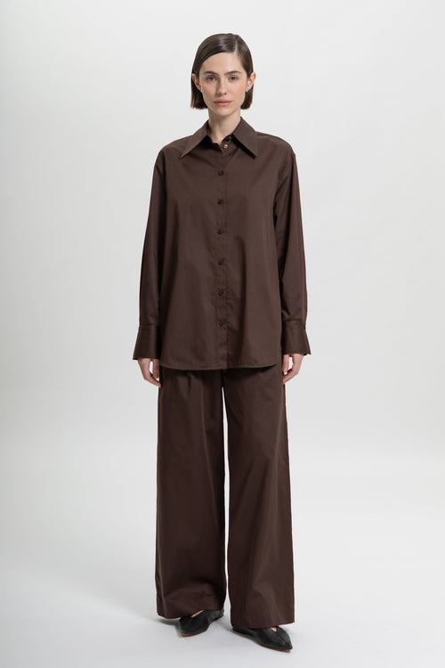 Arc Trousers in Smoky Quartz by Laete