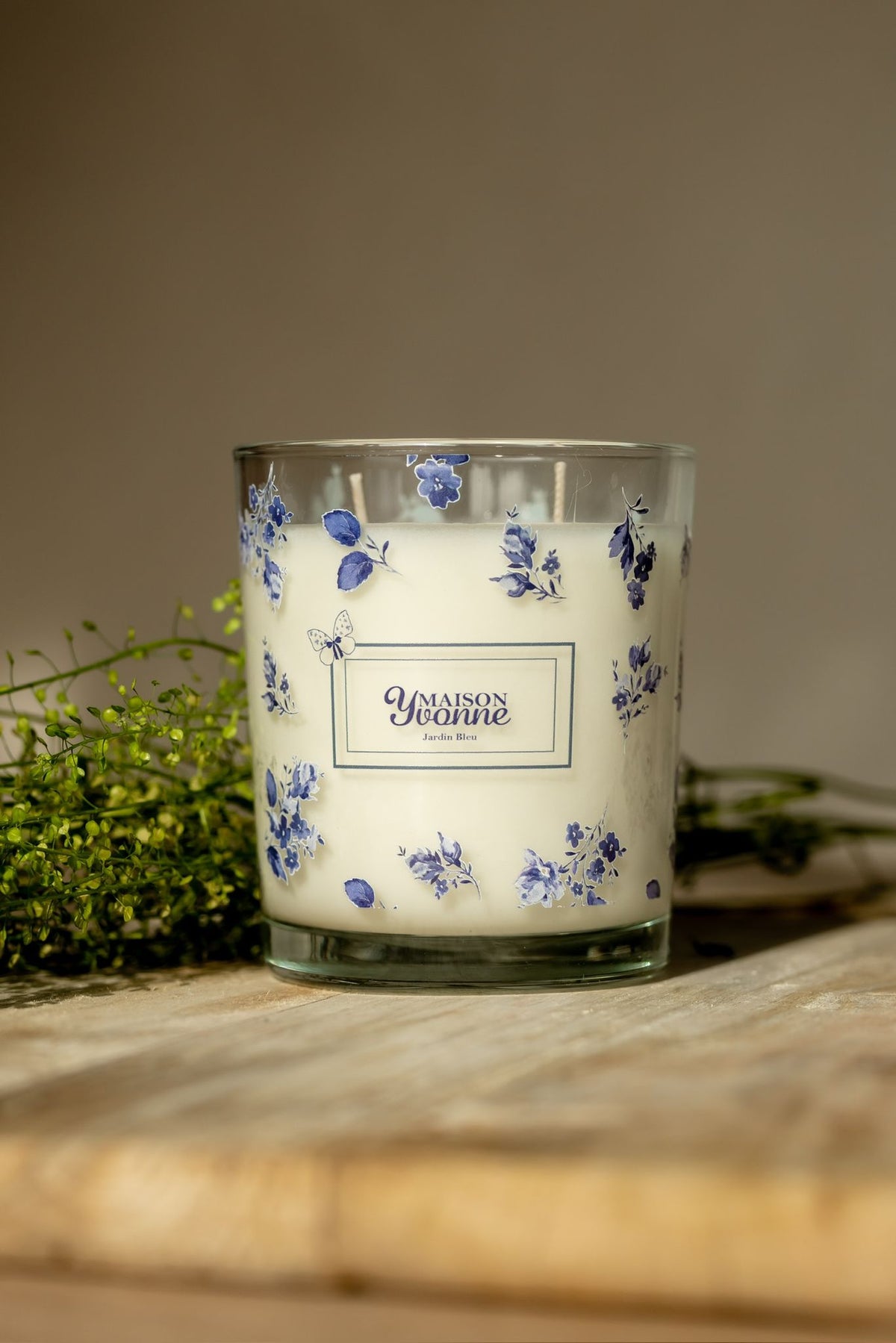 Jardin Bleu scented candle by Maison Yvonne